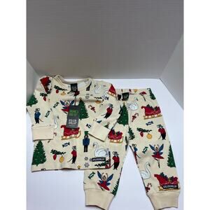 NEW Villervalla 2 Piece Christmas Matching Pajamas Size 74/80 6-12 Months
